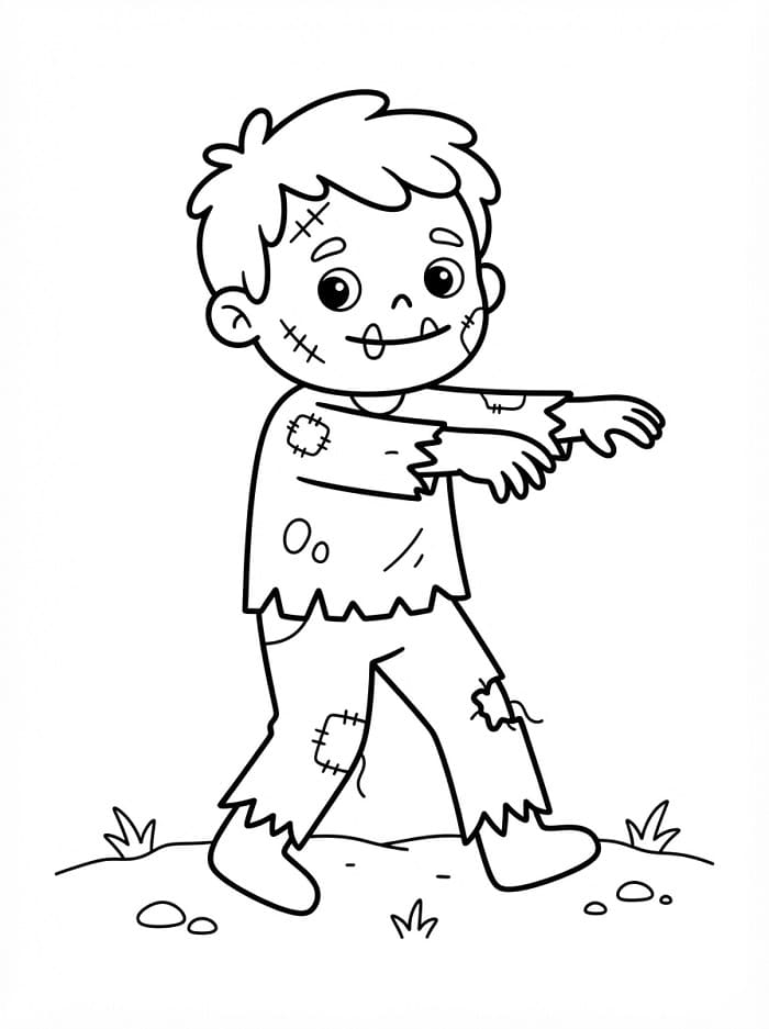 Roztomilá zombie omalovánka