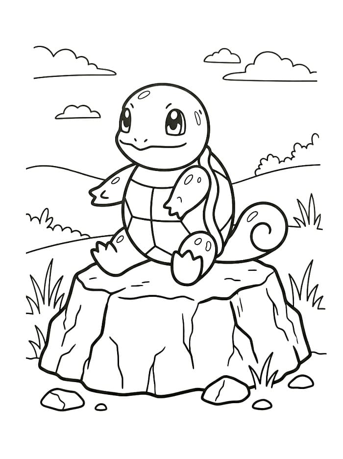 Roztomilý Squirtle omalovánka