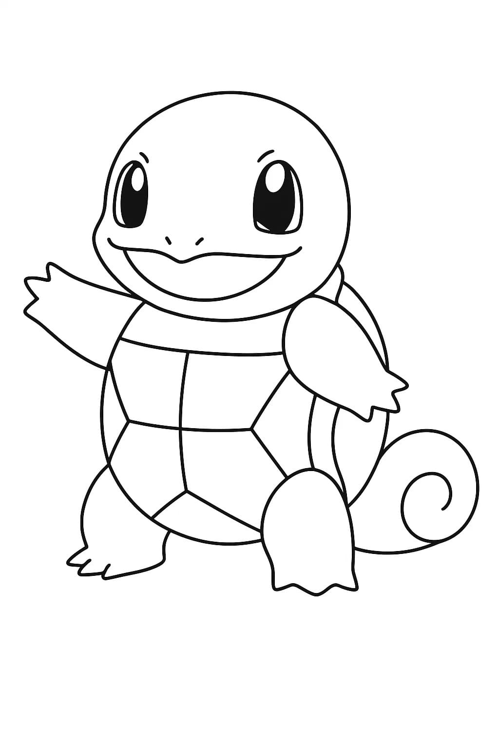 Squirtle Pokémon omalovánka