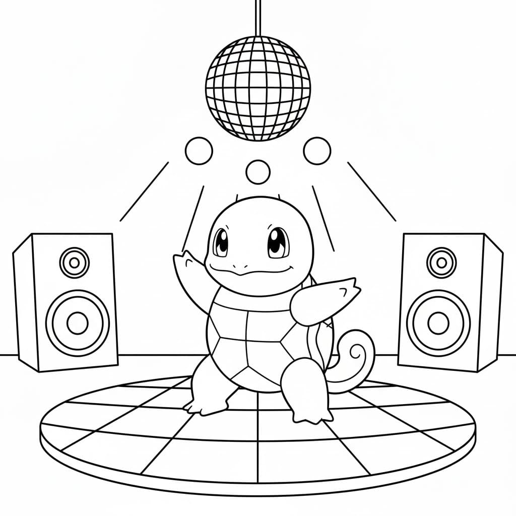 Squirtle z Pokémonů omalovánka