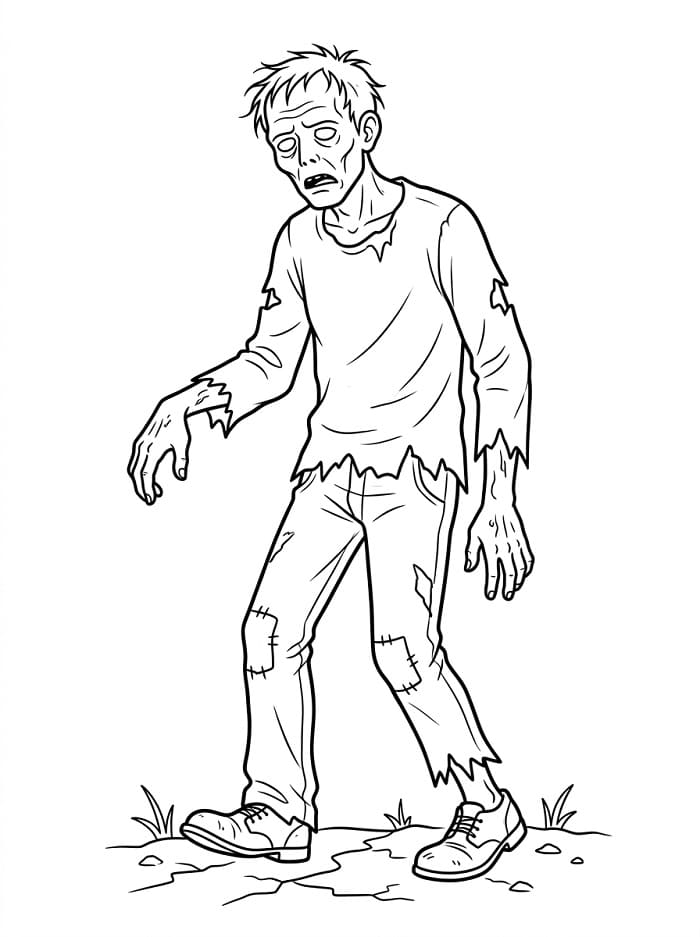 Strašná zombie omalovánka
