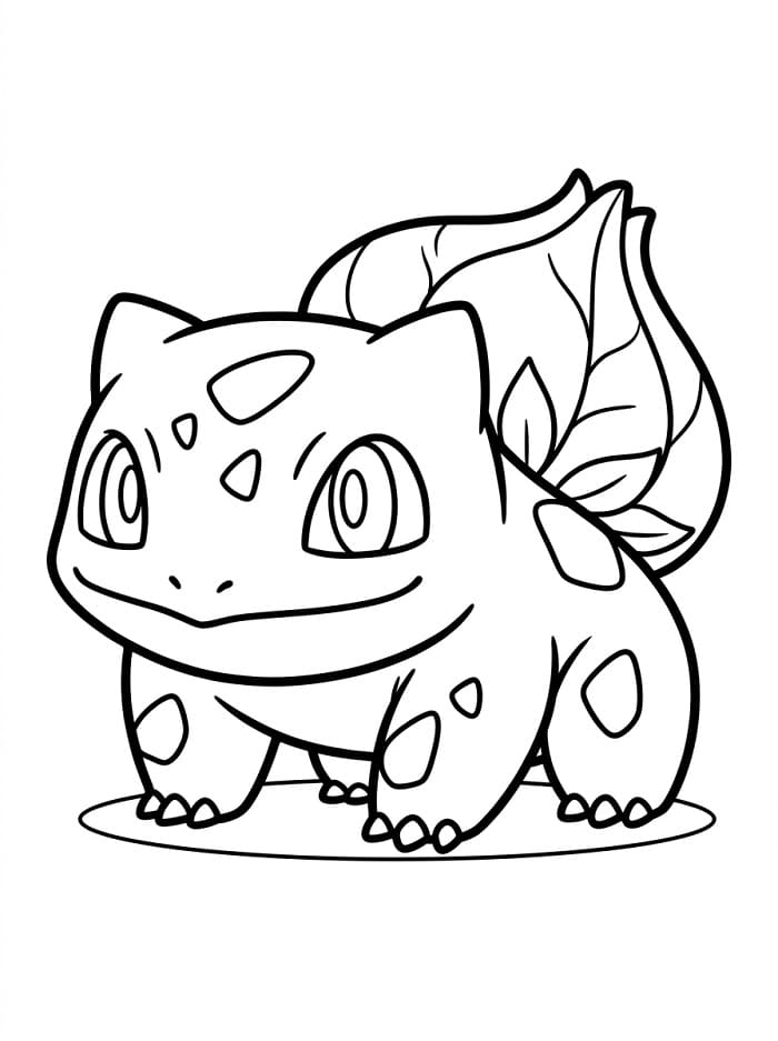 Usmívající se Bulbasaur omalovánka