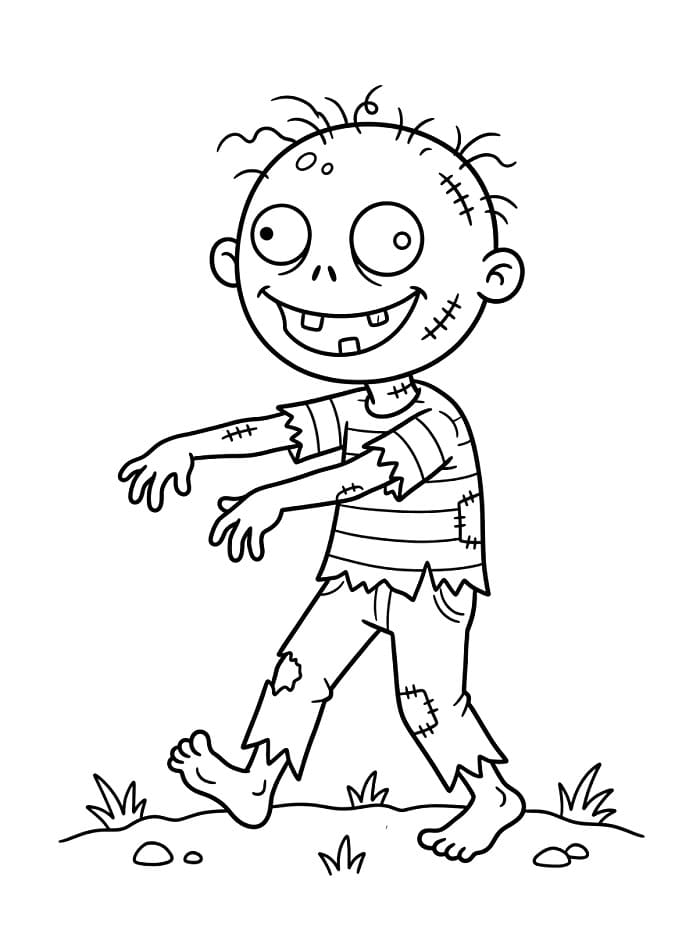 Vtipná zombie omalovánka