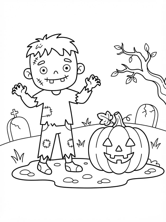 Zombie k tisku omalovánka