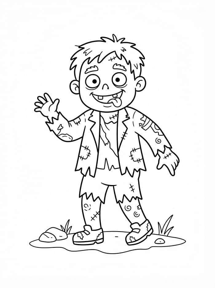 Zombie tisknutelná omalovánka