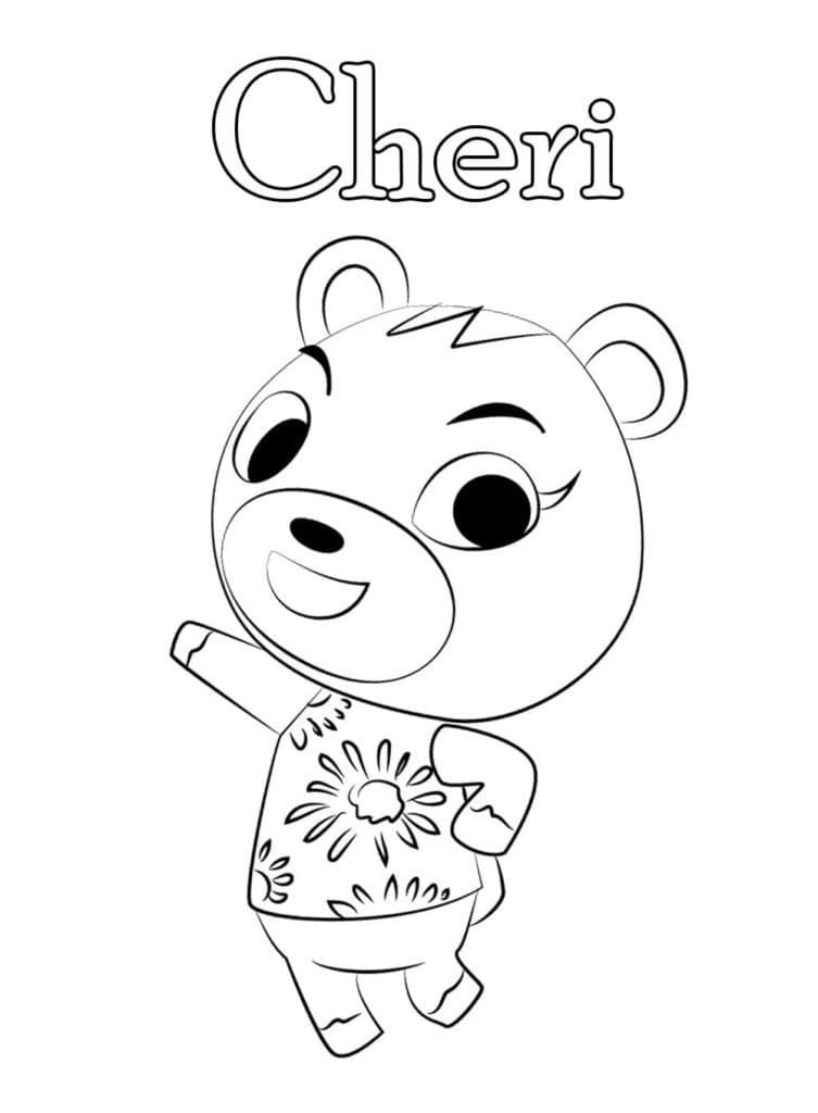 Animal Crossing k tisku omalovánka