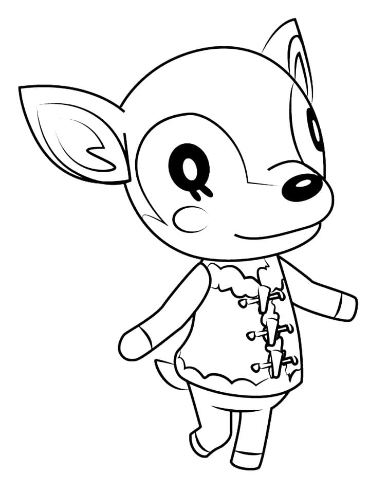 Animal Crossing k vytištění pro děti omalovánka