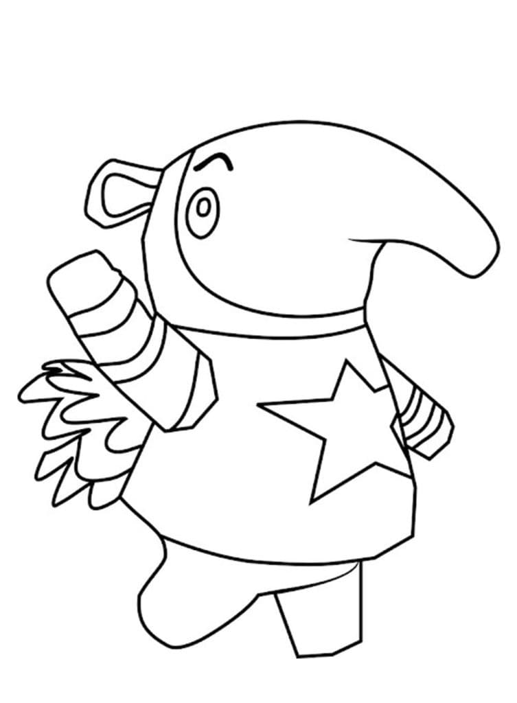 Animal Crossing tisknutelné omalovánka