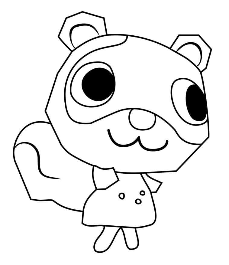 Hra Animal Crossing omalovánka