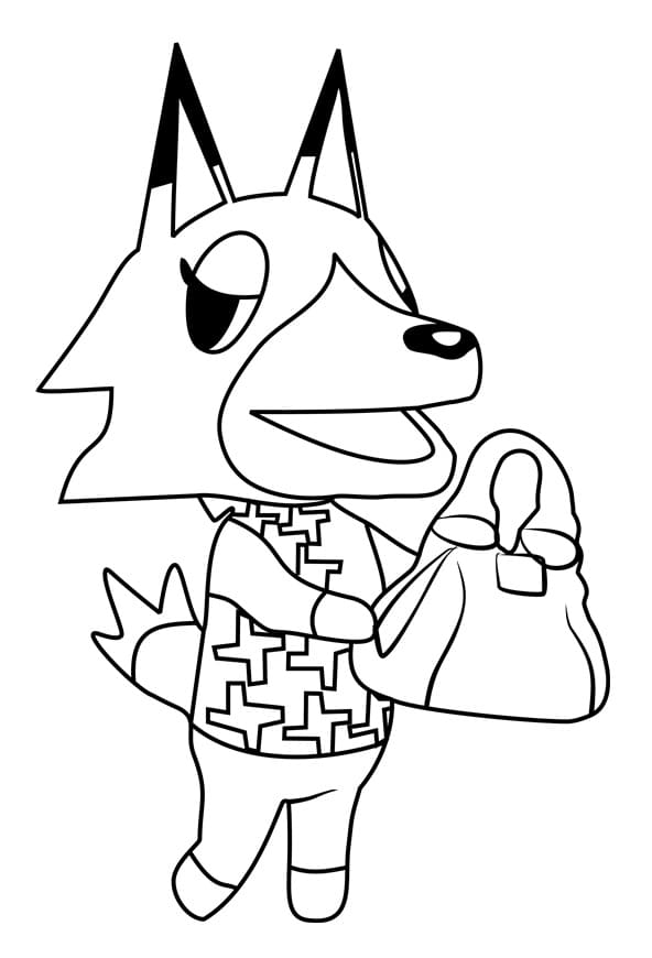 Kreslené Animal Crossing omalovánka