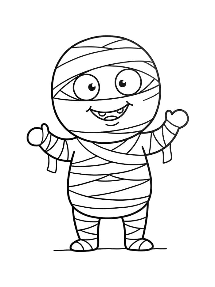 Malá mumie omalovánka