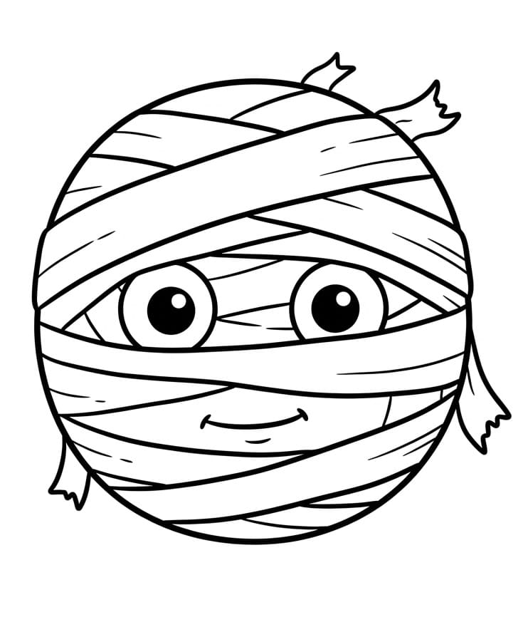 Mumie k vytisknutí omalovánka
