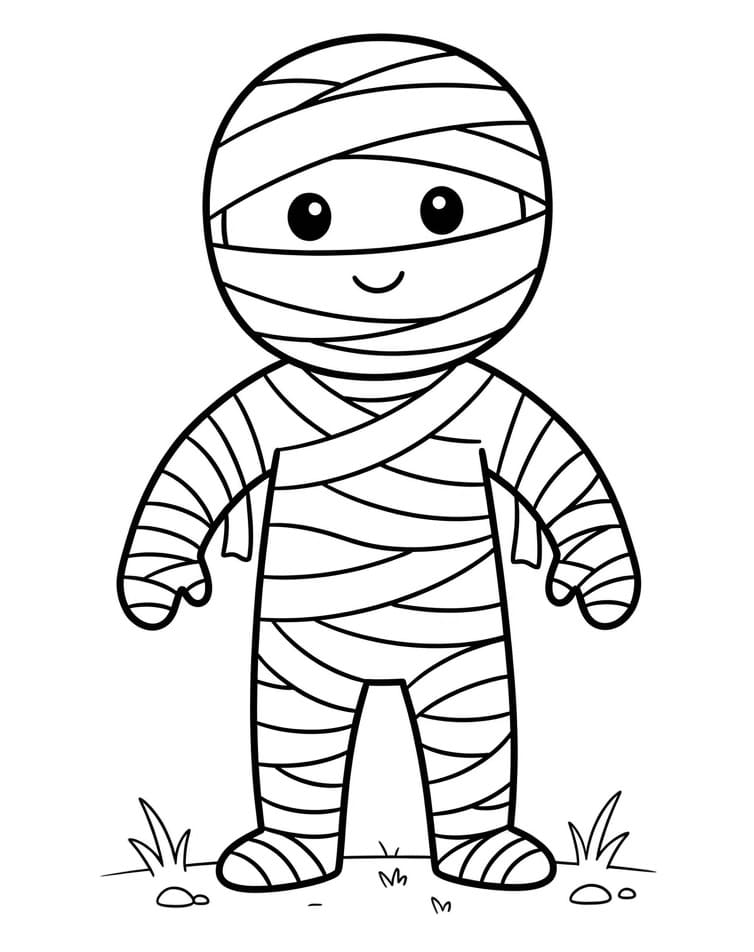 Mumie zdarma omalovánka