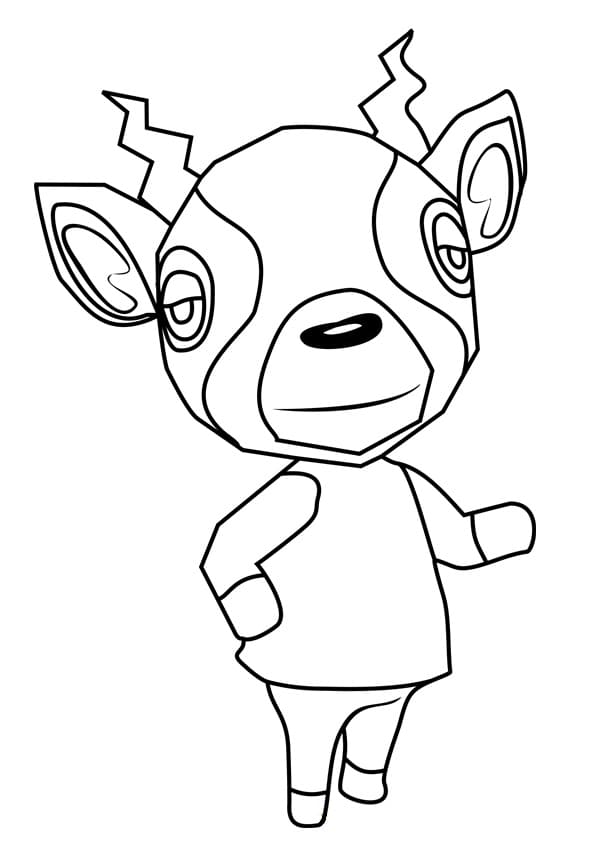 Rozkošné Animal Crossing omalovánka