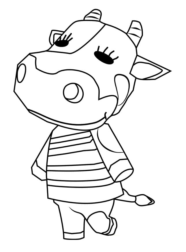 Snadné Animal Crossing omalovánka