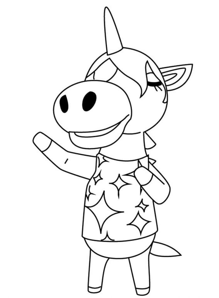 Tisknutelný obrázek Animal Crossing omalovánka