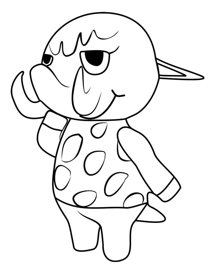 Vtipné Animal Crossing omalovánka